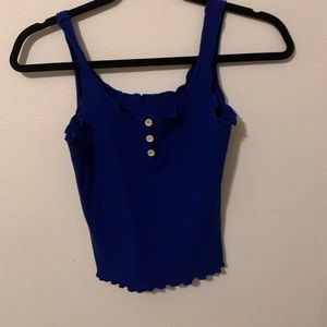 Blue crop top